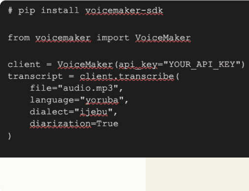 Speech-to-Text API